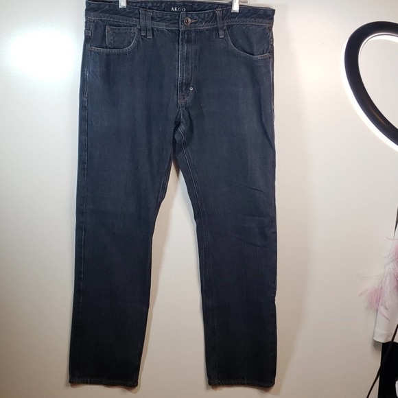 AKOO Sz 38 Big Oak Fit Slim Cut Dark Wash Denim Jeans - Picture 2 of 9